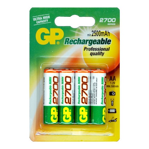 4 X GP 2700 AA Oplaadbare Batterijen Piles Rechargeable | eBay